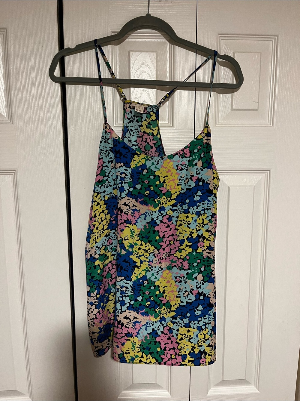 JCREW Floral Multi-Color Slip Tank Top